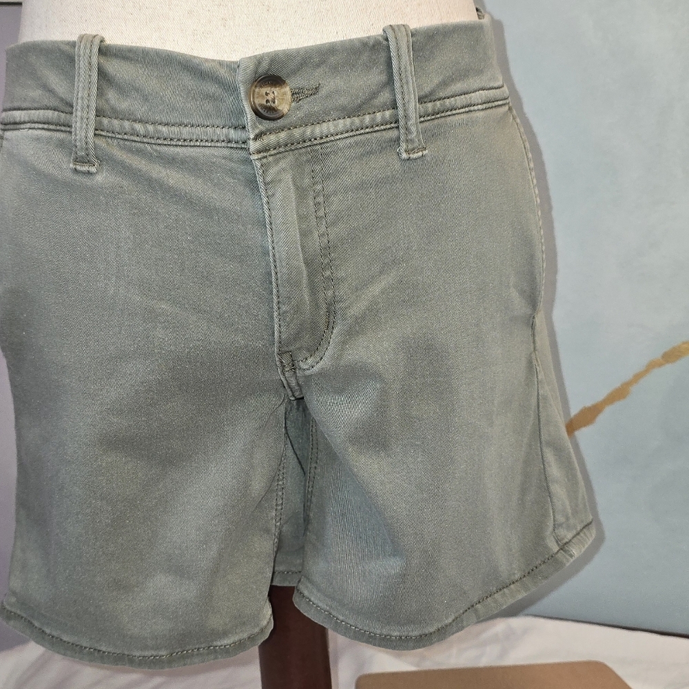 American Eagle Outfitters Super Stretch Midi Twill Chino Roll Cuff Shorts 4